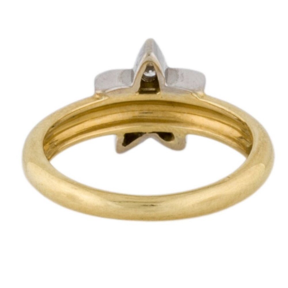 ROBERTO COIN 18K 750 YELLOW GOLD DIAMOND STAR RING - Picture 6 of 9